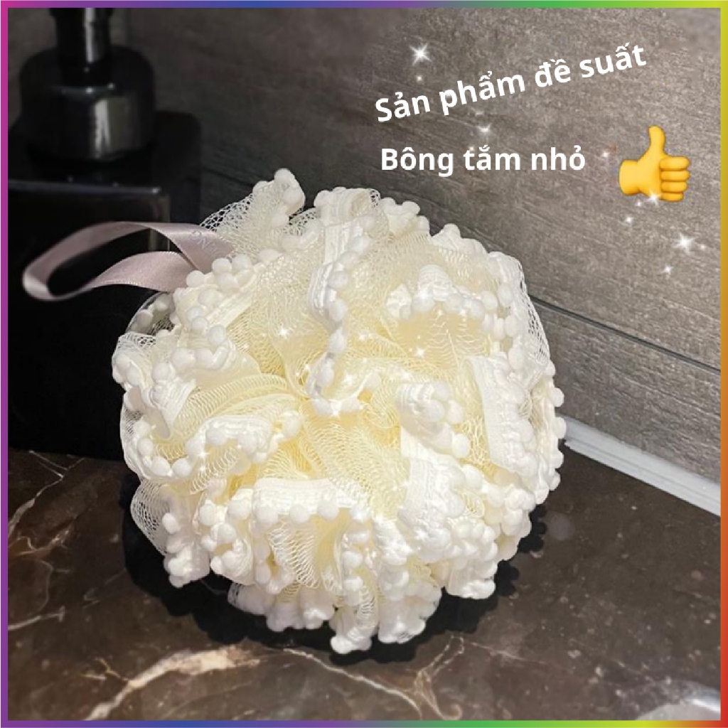 Bông Tắm Lưới Xơ Mướp Trắng Mềm Mại Tẩy Tế Bào Chết Tại Nhà Siêu Tiện Lợi