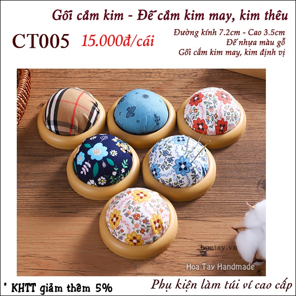 Gối cắm kim - Đế cắm kim may, kim thêu - CT005