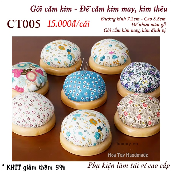 Gối cắm kim - Đế cắm kim may, kim thêu - CT005