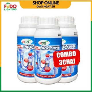 Combo 3 chai thông tắc cống HUGO Super 250 gr cực mạnh