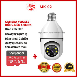 Camera wifi yoosee bóng đèn FHD - Có đèn LED soi đêm