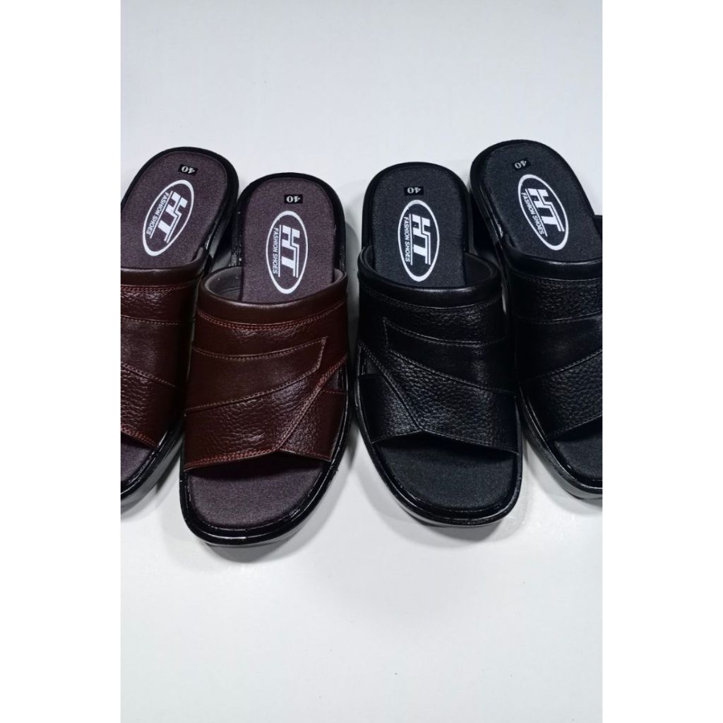 Dép Nam Da bò Quai ngang Cao cấp Đế cao Cậu Chủ DC26 siêu bền