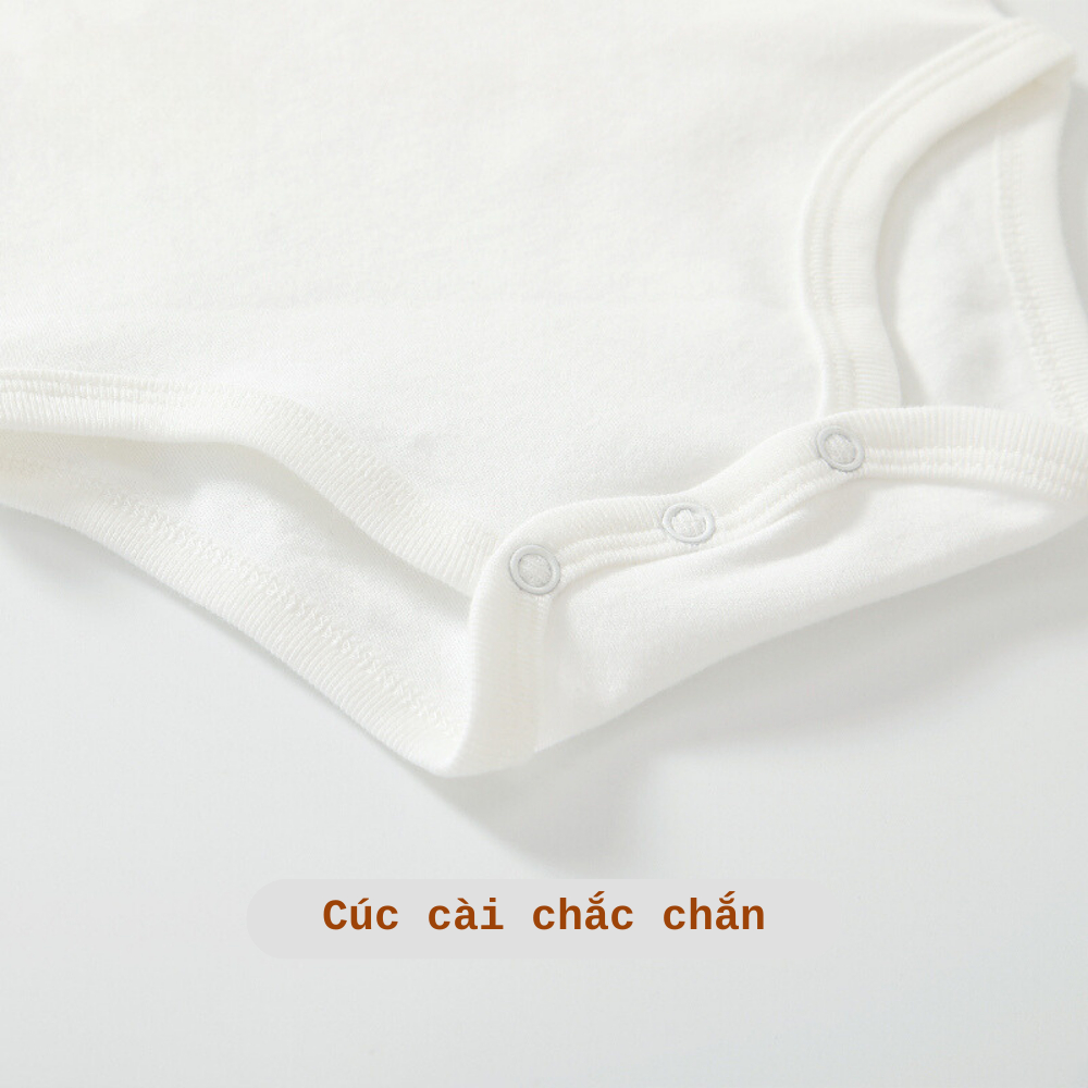 Body chip dài tay cho bé chất cotton mềm mát size từ 3-8kg, bodysuit cho bé BDT07