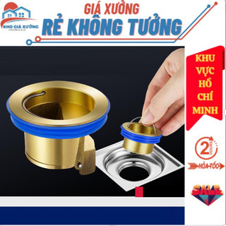  Nắp đậy cống thoát nước sàn nhà tắm chống mùi hôi,côn trùng bằng đồng bền chắc kèm vòng đệm phù hợp