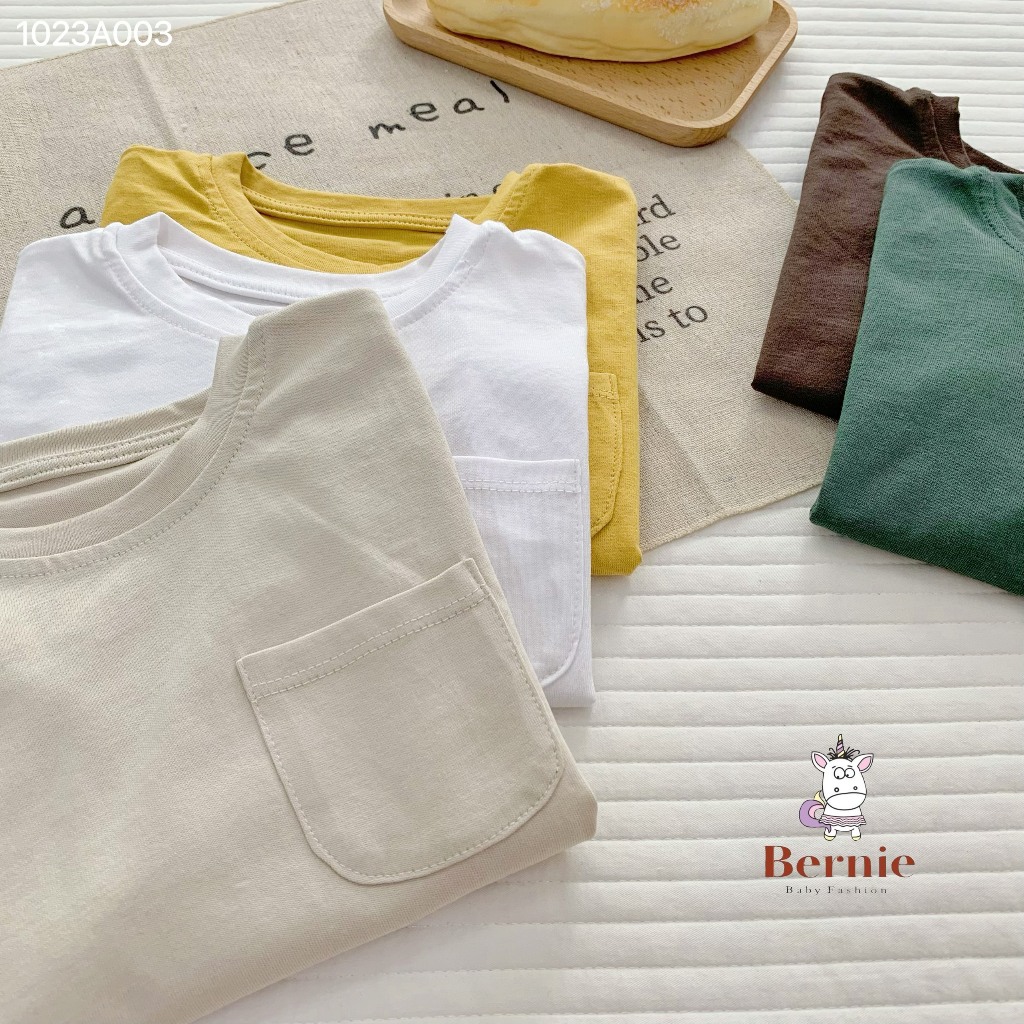 Áo thu đông bé trai bé gái túi ngực Bernie - Áo dài tay bé trai bé gái cho bé từ 9-23kg - 1023A003