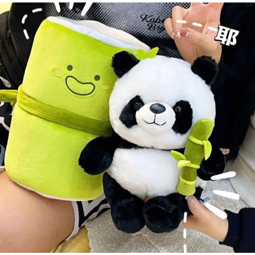 Gấu Bông Gấu Trúc Trong Ống Tre 25cm-40cm, Thú Panda Cây Trúc Cute Qùa Tặng Cao Cấp