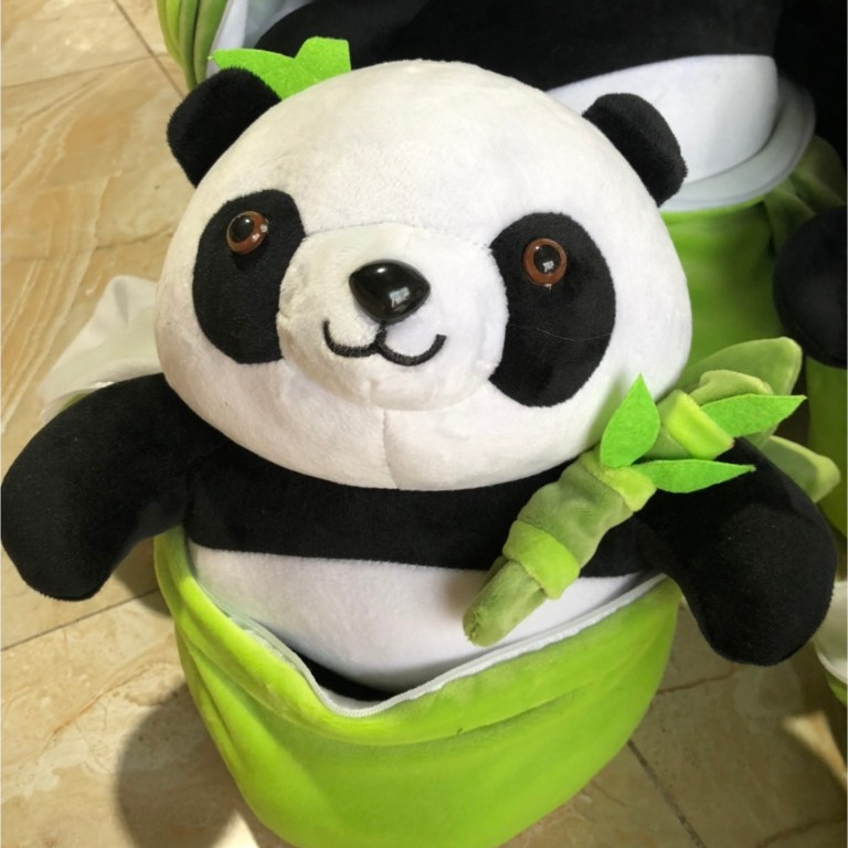 Gấu Bông Gấu Trúc Trong Ống Tre 25cm-40cm, Thú Panda Cây Trúc Cute Qùa Tặng Cao Cấp
