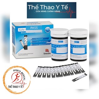 Que thử đường huyết Safe Accu Sinocare 50 que tặng 50 Kim chích máu