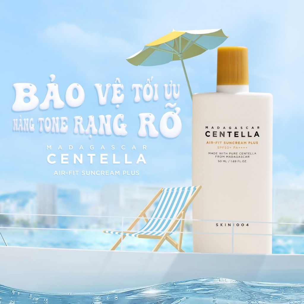 Kem Chống Nắng Làm Dịu Da Skin1004 Madagascar Centella Air-Fit Suncream Plus SPF50+ PA++++ 50ml