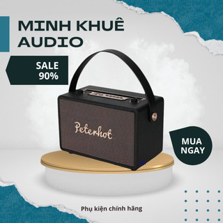 Loa bluetooth peterhot a105 âm thanh siêu đỉnh tích hợp cổng micro 6.5 karaoke micro không dây bảo hành 12 tháng