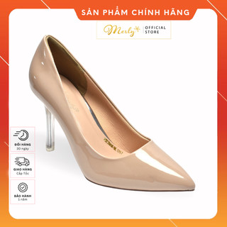 Giày Cao Gót Mũi Nhọn 9cm Gót Trong Suốt Merly 1207,  Giày Bít Mũi Gót Nhọn, Giày Cao Gót Đi Tiệc