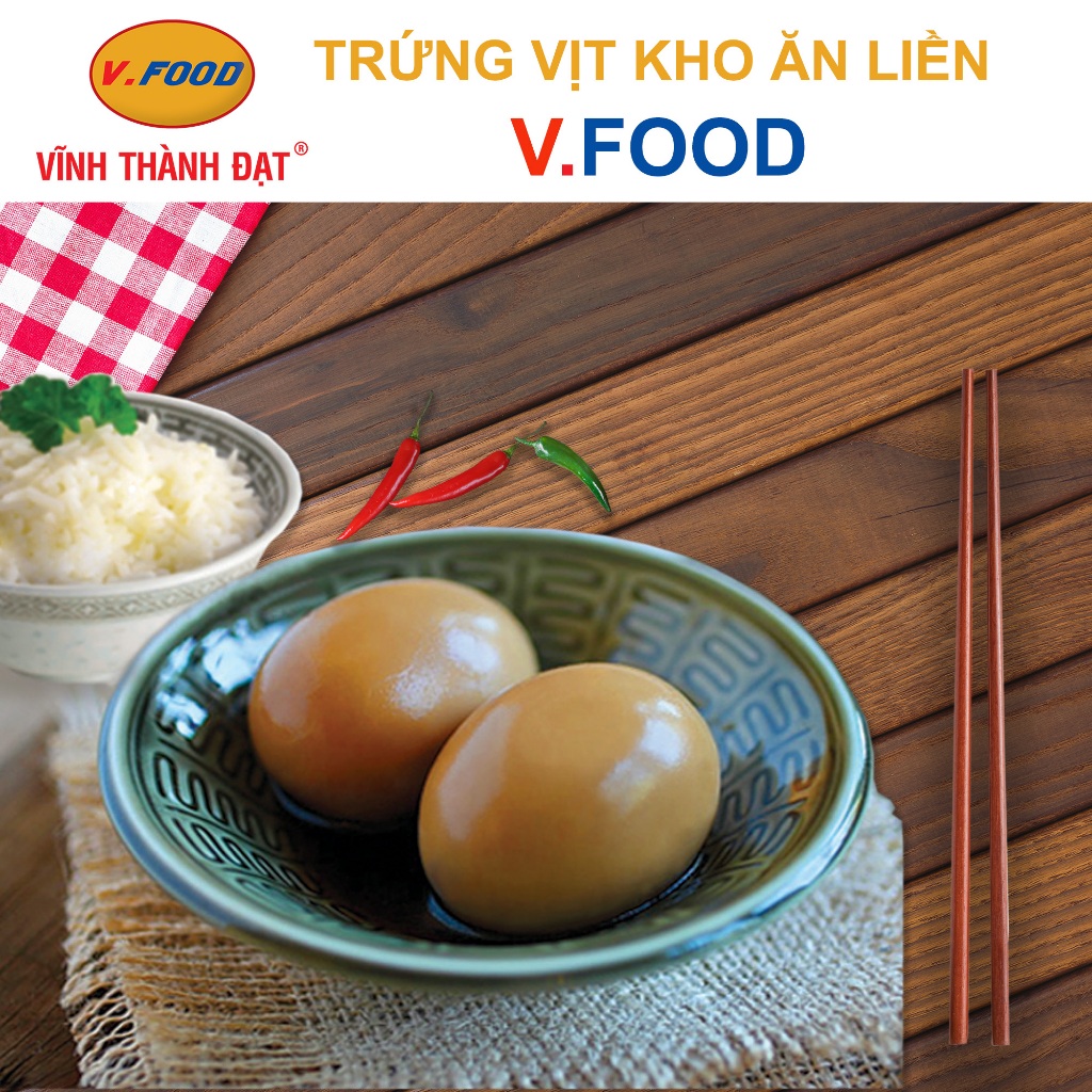 TRỨNG VỊT KHO V.FOOD GÓI 2 QUẢ