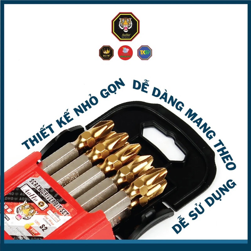 Mũi siết vít cao cấp, mũi siết vít vàng xe, mũi siết vít 4 * 65 - AOHO - Chính hãng