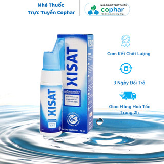  Xịt mũi nước biển sâu XISAT hằng ngày 75ml phòng ngừa sổ mũi ngạt mũi và viêm xoang 