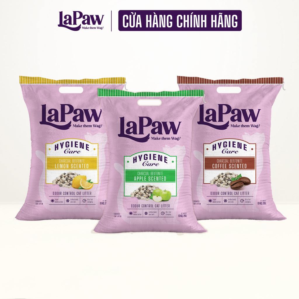 laPaw Cát vệ sinh cho mèo than hoạt tính cao cấp siêu vón cục, siêu khử mùi, thơm lâu, ít bụi 20L