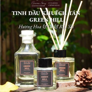 Tinh dầu khuếch tán thơm phòng green hill - aroma story dạng cắm que phiên bản đặc biệt size 50ml/100ml/150ml