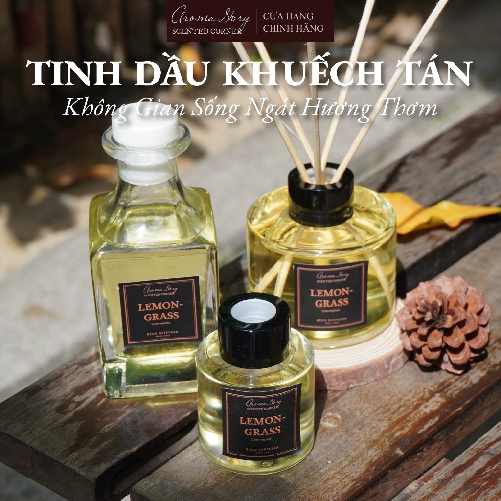 Tinh Dầu Khuếch Tán Thơm Phòng Green Hill - Aroma Story Dạng Cắm Que Phiên Bản Đặc Biệt Size 50ml/100ml/150ml