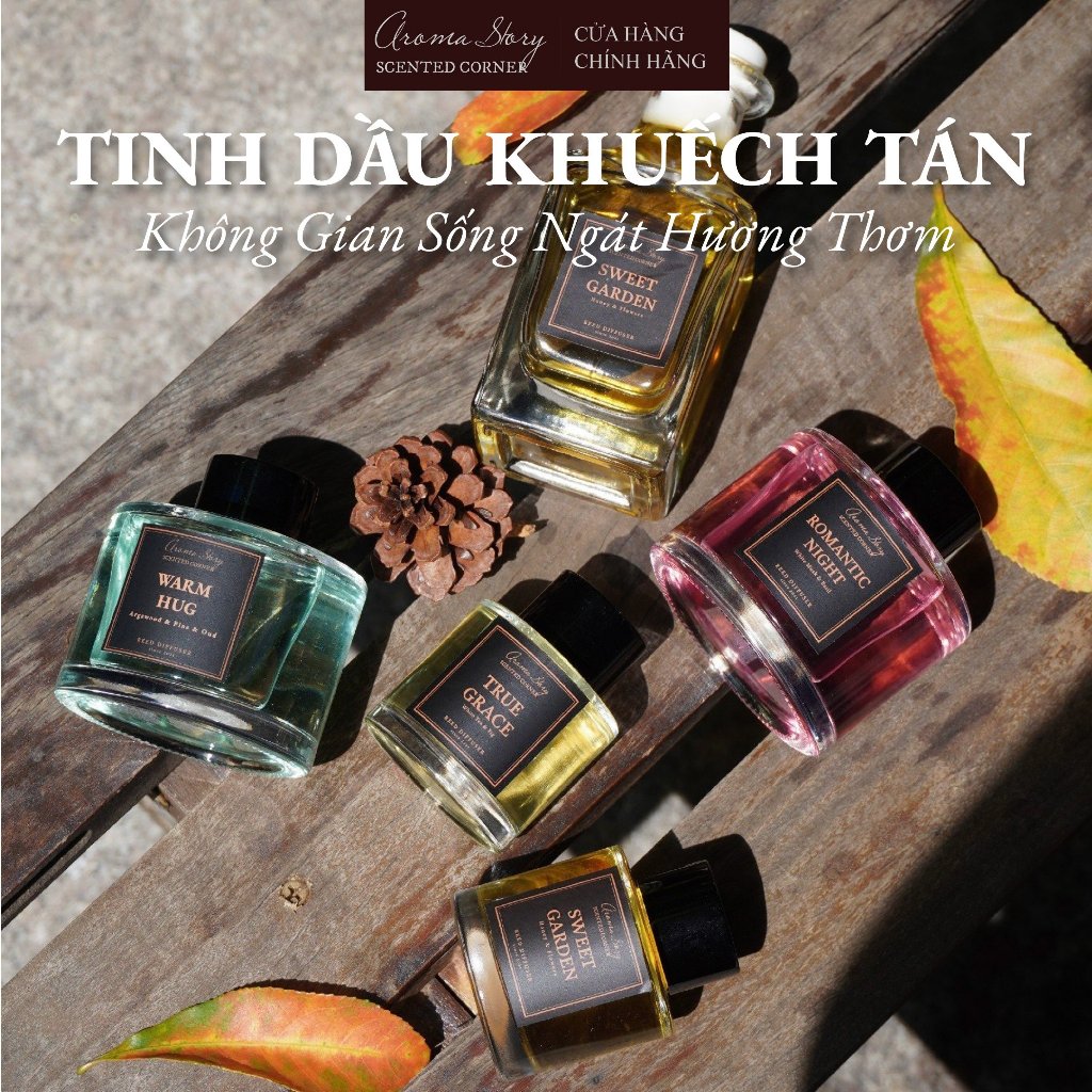 Tinh Dầu Khuếch Tán Thơm Phòng Green Hill - Aroma Story Dạng Cắm Que Phiên Bản Đặc Biệt Size 50ml/100ml/150ml