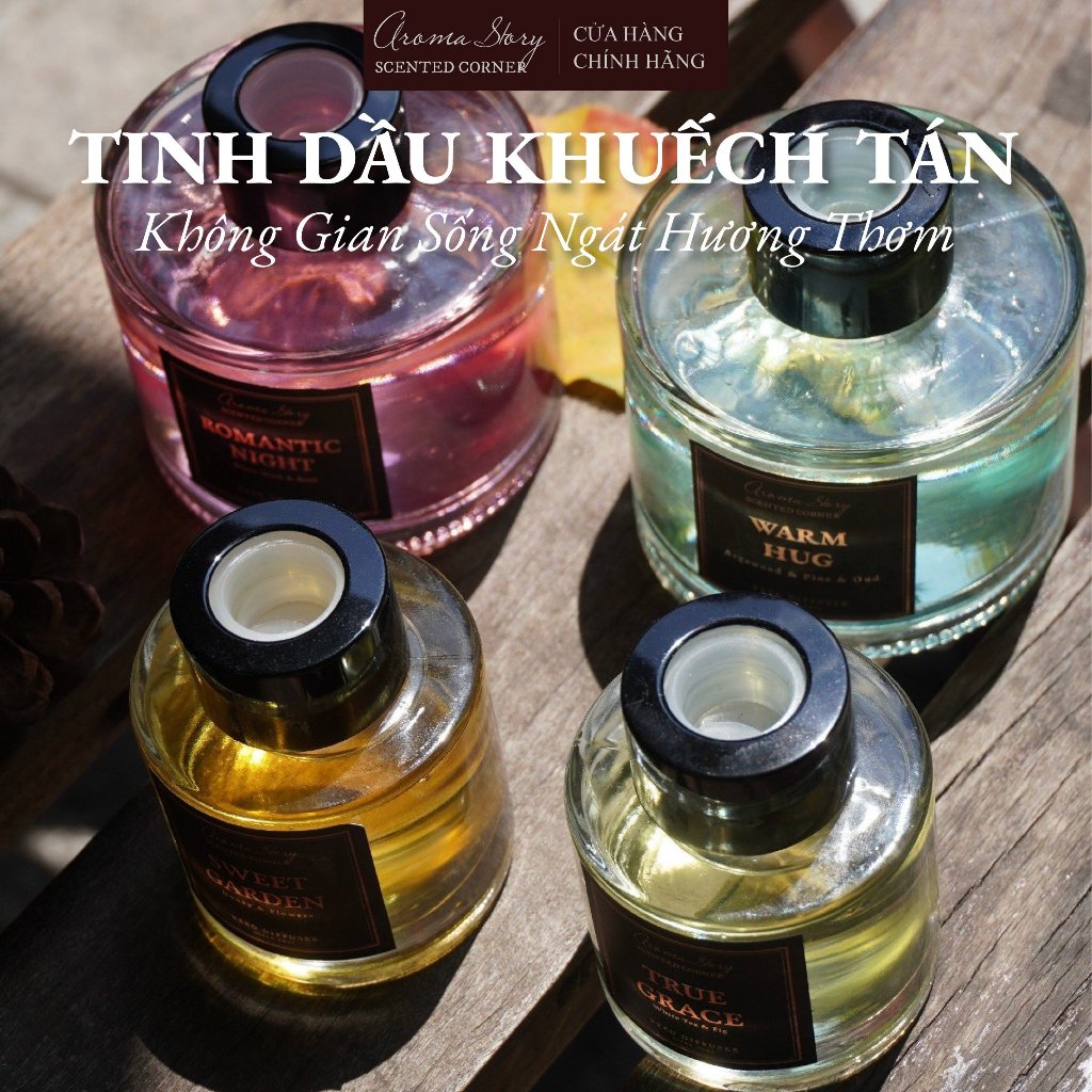 Tinh Dầu Khuếch Tán Thơm Phòng Green Hill - Aroma Story Dạng Cắm Que Phiên Bản Đặc Biệt Size 50ml/100ml/150ml