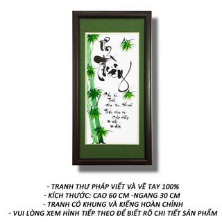 Tranh treo tường - chữ ơn thầy 119 - tranh minh hiền
