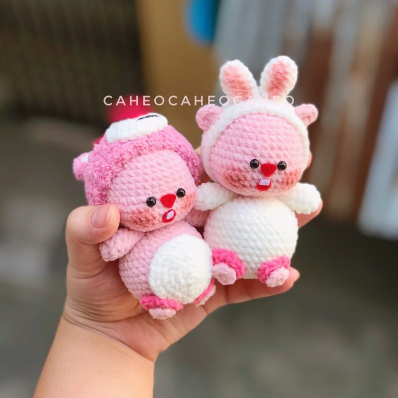 Móc chìa khoá/Thú bông trưng bày Loopy cosplay làm thủ công bằng len