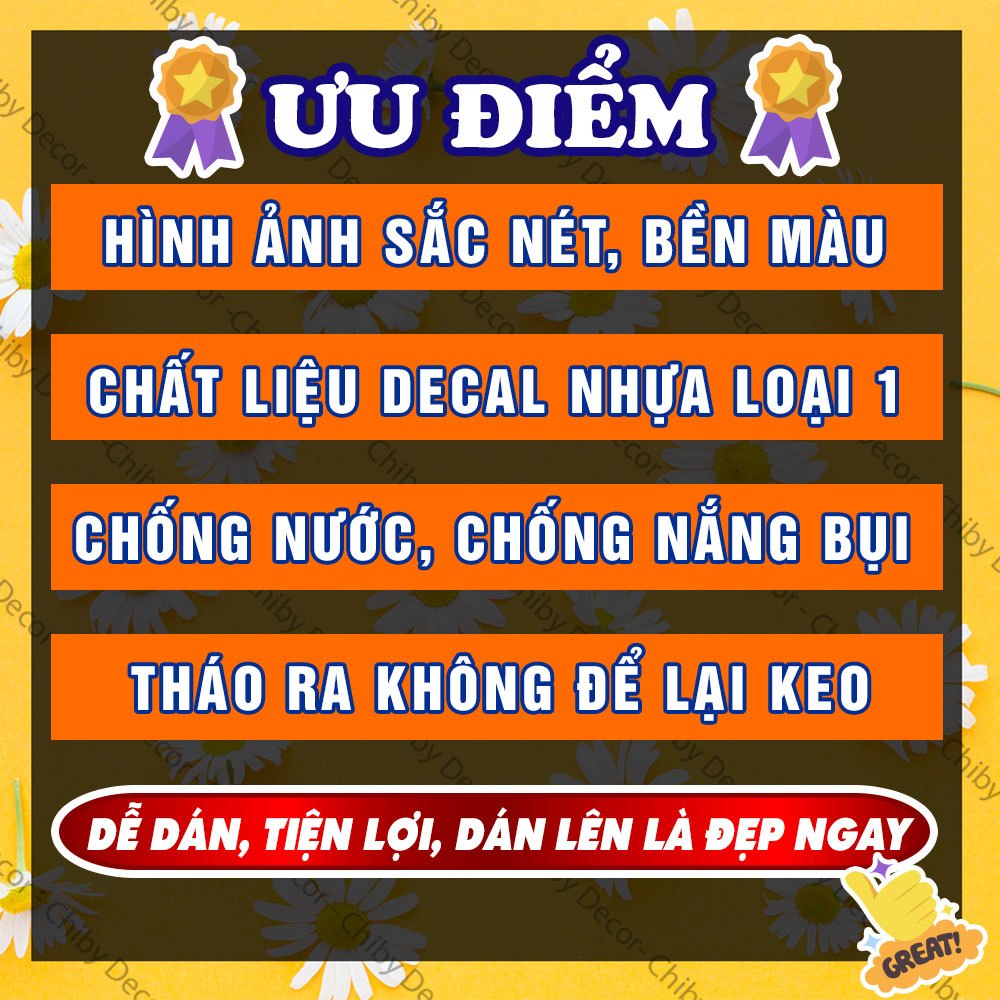 Tranh Dán Tường Trà Chanh Decal Dán Tường Trang Trí Quán Trà Sữa, Cà Phê