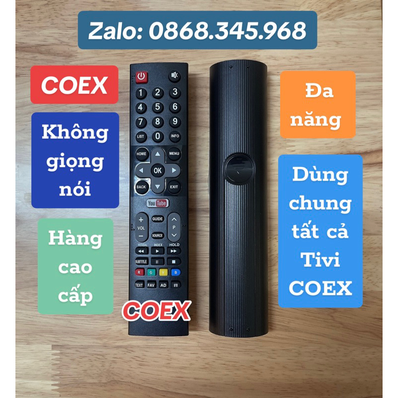 Điều khiển Tivi COEX không giọng nói( Phím Home bấm hiện ứng dụng 100%)