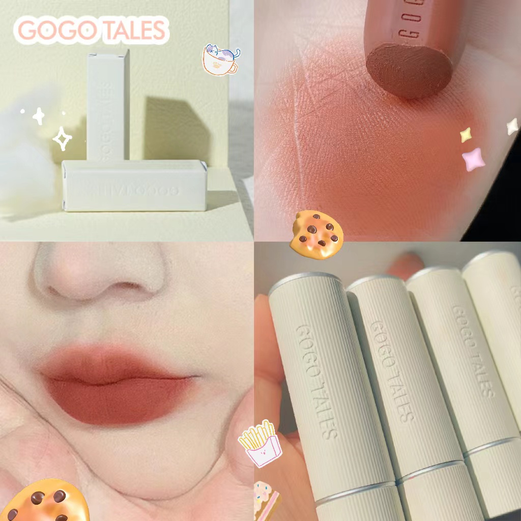 Son môi kem lì Gogo Tales lâu trôi Son thỏi nội địa trung mướt môi Autume and Winter Retro Lipstick GT319