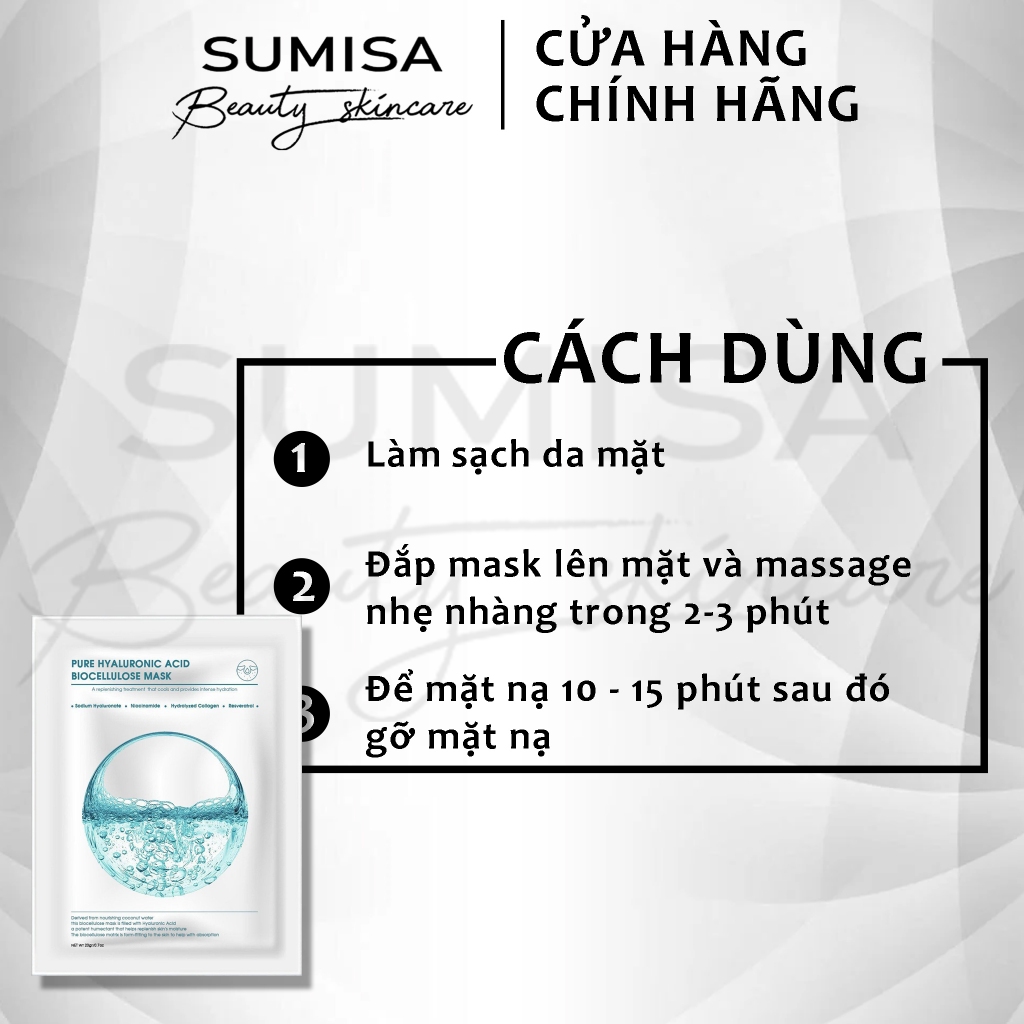 Mặt Nạ Phục Hồi Pure Hyaluronic Acid Biocellulose Mask