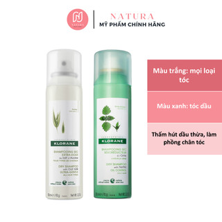  Dầu gội khô Klorane dry shampoo 150ml trắng dành cho mọi loại tóc  xanh dành cho tóc dầu bết 