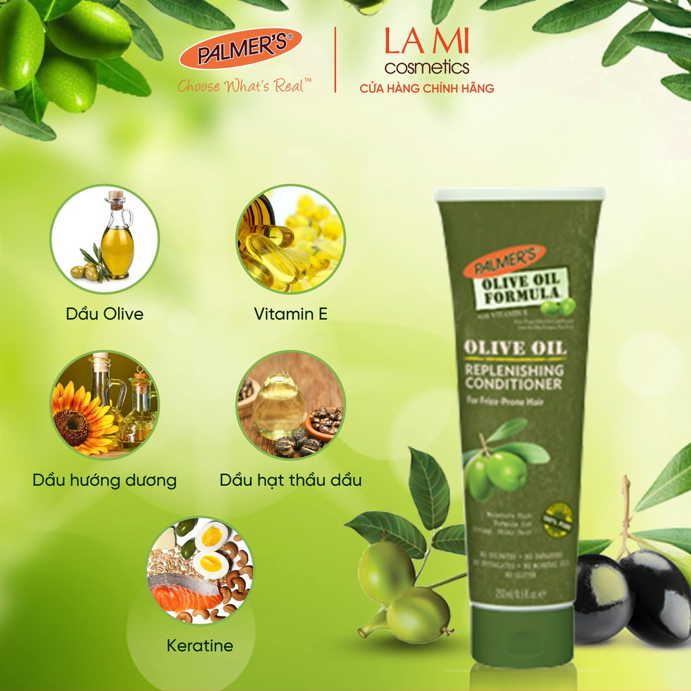 Dầu xả dưỡng tóc suôn mượt Olive Palmer's 250ml