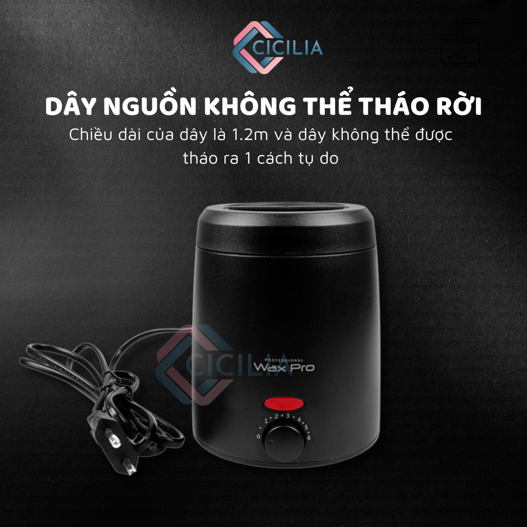 Nồi Chống Dính Nấu Sáp Wax Lông Prowax200 Mini, Siêu Gọn Nhẹ CICILIA 1013