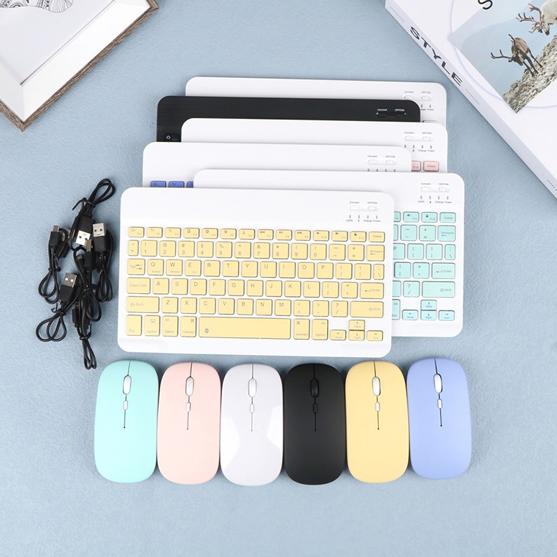 Bàn phím bluetooth không dây mini HP 10 inch/ chuột không dây cho điện thoại nhiều màu sắc tùy chọn