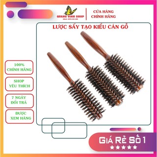 Lược tròn sấy cán gỗ tạo kiểu đủ mẫu