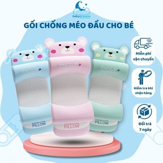 Gối định hình đầu cho trẻ sơ sinh Baby Dreams, Gối chặn chống bẹp đầu cho bé cao cấp