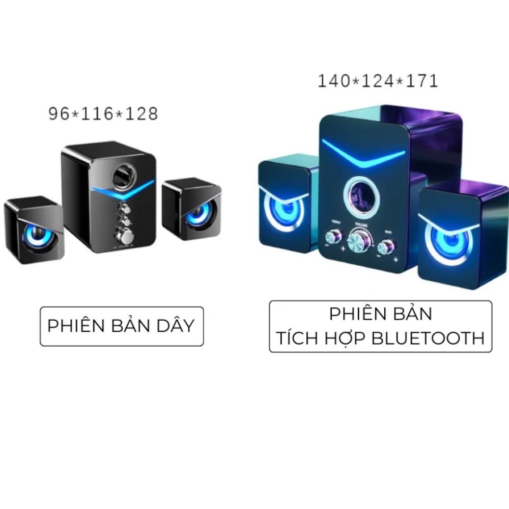 Loa vi tính để bàn CS20 bluetooth MC D221 SUPER BASS cực đã, có LED, dòng loa máy tính cao cấp cho laptop, pc, đt