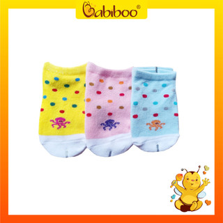 SET 3 ĐÔI VỚ GÓT SƠ SINH CAO CẤP BABIBOO - BS04