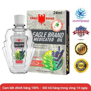 Dầu gió trắng 1 nắp hiệu Con Ó Eagle Brand hương Lavender của Mỹ 24ML
