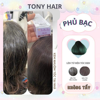 PHỦ BẠC 100%-Thuốc nhuộm tóc các mã siêu phủ bạc ,thuốc nhuộm cho tóc bạc tặng kèm oxy và gang tay _Tony Hair