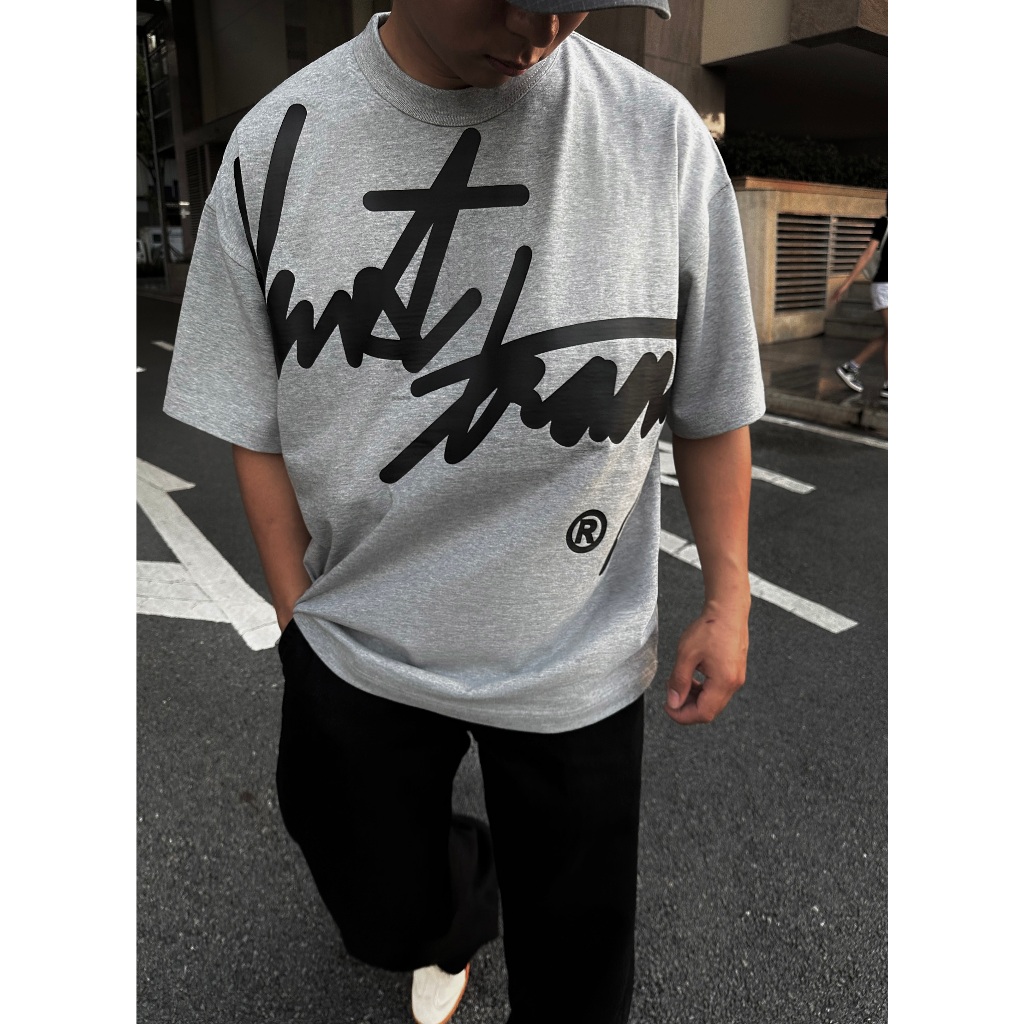 ÁO THUN Boxy cukie, trắng LS Short Tee CHUOTTRANG