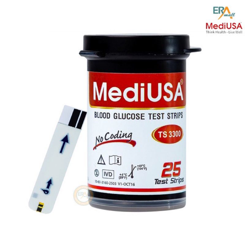 Que thử đường huyết MediUSA 25-50 que