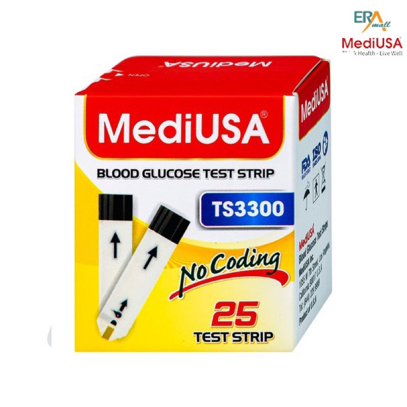 Que thử đường huyết MediUSA 25-50 que