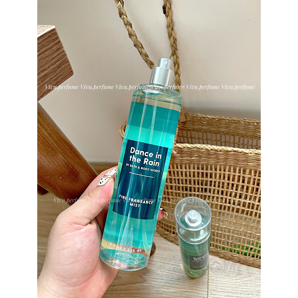 Body mist BBW Vivu.perfume hương Dance in the Rain hương thanh mát cây cỏ