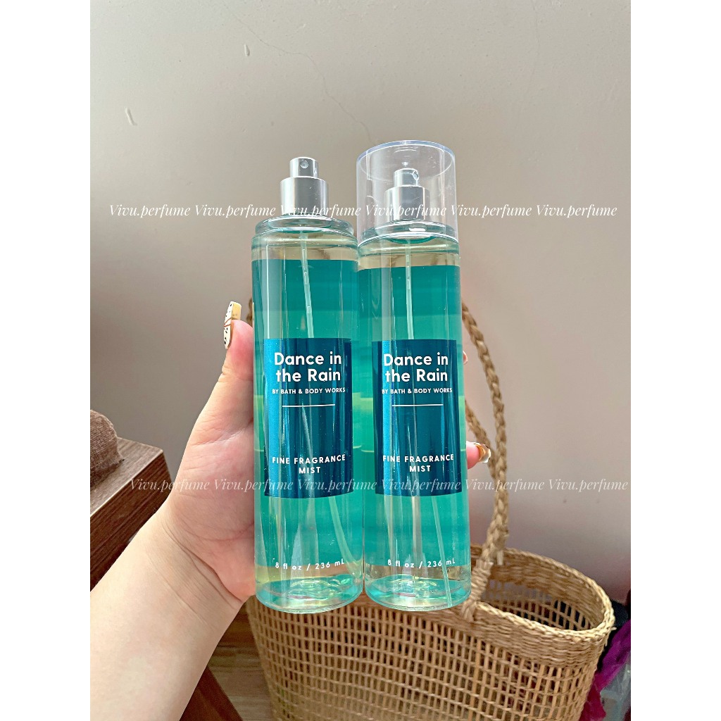 Body mist BBW Vivu.perfume hương Dance in the Rain hương thanh mát cây cỏ