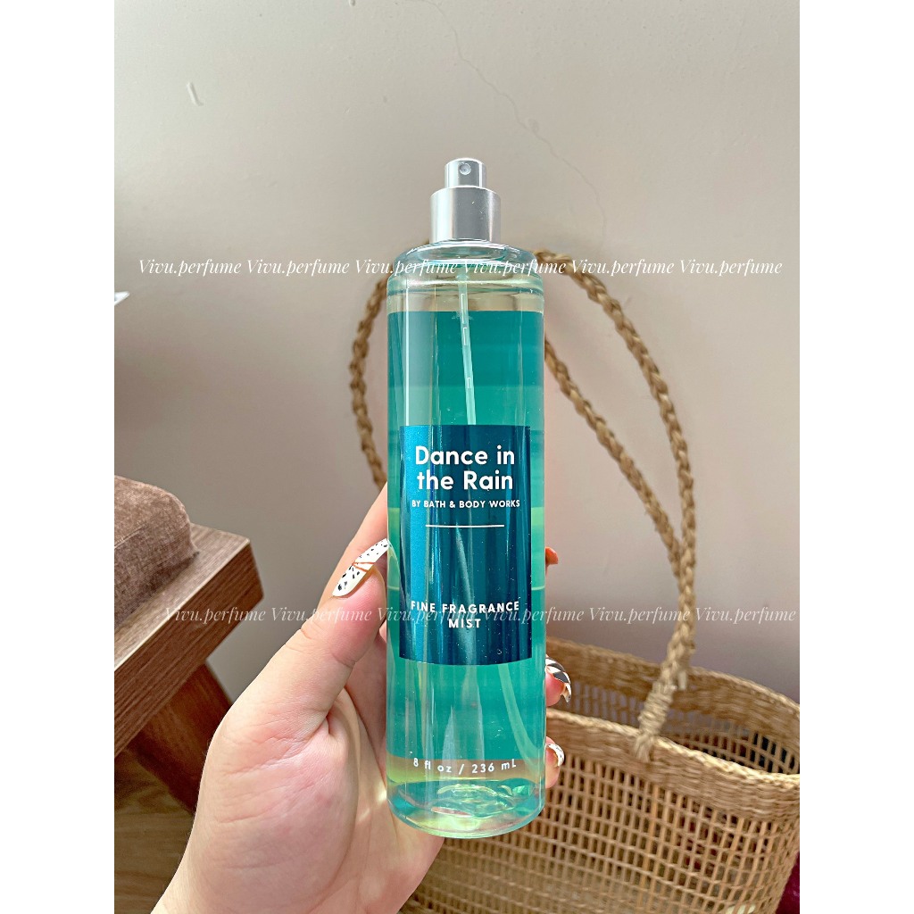 Body mist BBW Vivu.perfume hương Dance in the Rain hương thanh mát cây cỏ