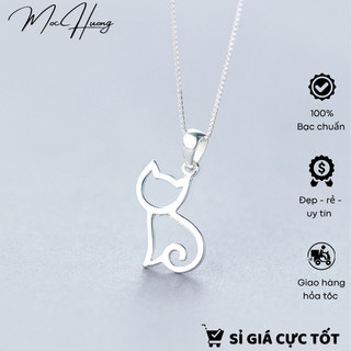 Mặt dây chuyền bạc hình mèo con - MH098