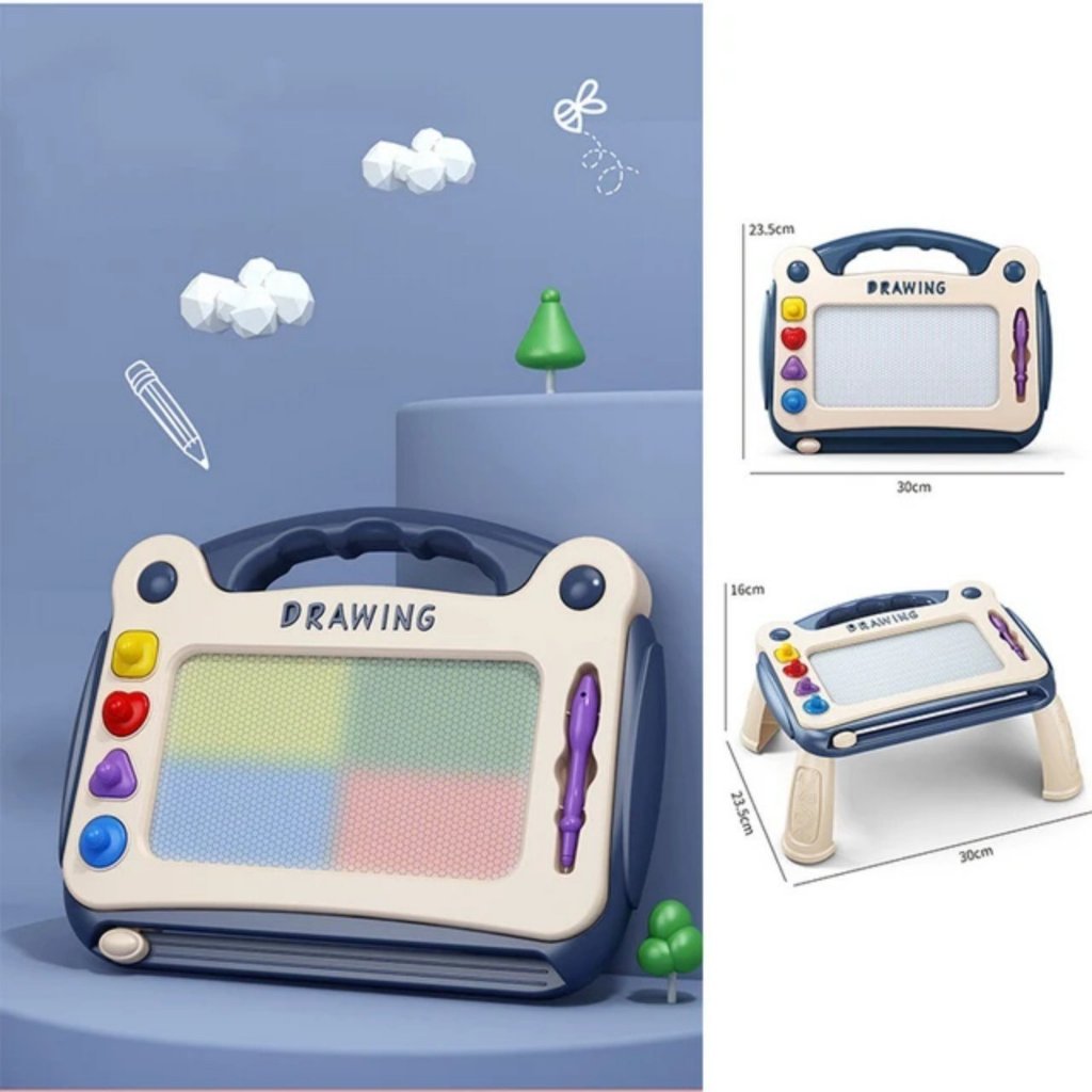 Bảng vẽ tự xóa cho bé thông minh có chân bàn, bảng từ tính tập viết, tập vẽ cho bé