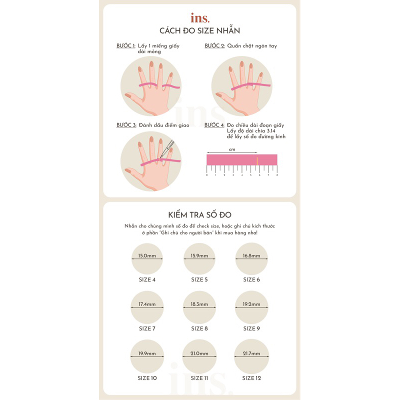 Nhẫn vàng bọc nữ INS Oni / 14K Gold Filled cao cấp thiết kế tinh xảo