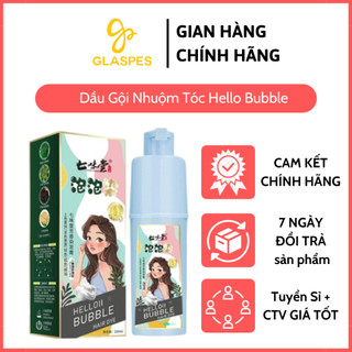 Dầu gội nhuộm tóc thảo dược helloii buggle 230ml chiết xuất thảo dược tự nhiên không gây khô xơ tóc