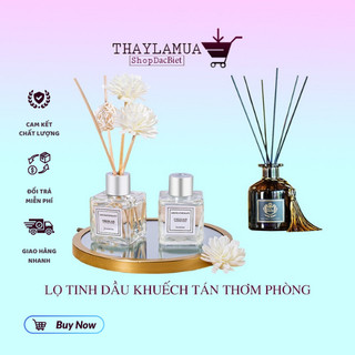 Lọ Khuếch Tán Tinh Dầu Thơm Phòng Để Bàn Có Kèm Hoa Khô Và Que Gỗ Khuếch Tán Thanh Lọc Không Khí